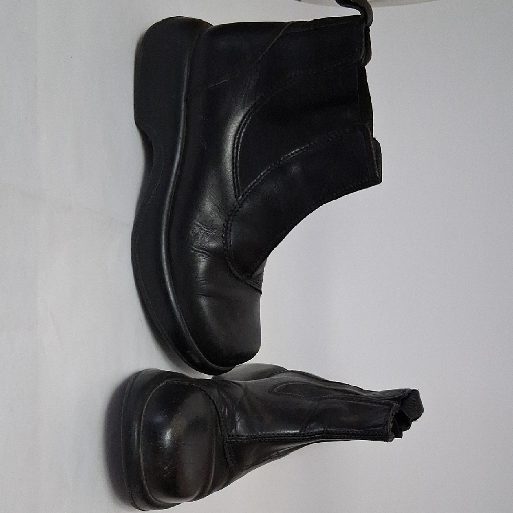 Women's Funky Black Leather Ankle Boots